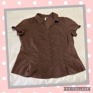 🍁 ST. JOHN’S BAY, Brown Button Down shirt